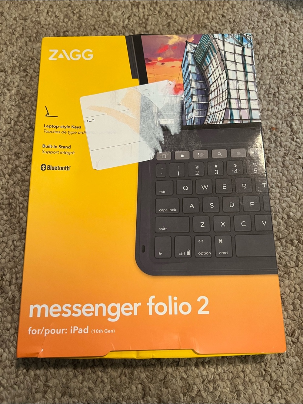 Messenger Folio 2 Bluetooth Keyboard Case for iPad 10th Generation- Black